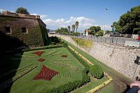 Barcelona-Mountjuic-Castell-de-Mountjuic-moat