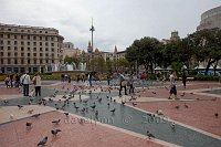 Barcelona-Placa-de-Catalunya-with-pidgeons