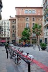 Barcelona-street-scene-behind-the-palau-de-la-Musica