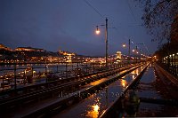 Hungary-Budapest-Castle-hill-Danube-and-Chain-bridge-at-night