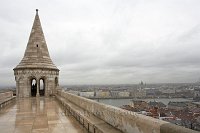 Hungary Budapest Fishermans Bastion the Danube and city