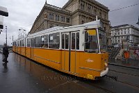 Hungary Budapest tram on the Pest side of the Danube