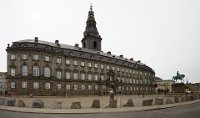 Copenhagen Chrisiansborg Palace or Slot statue of Christian IX