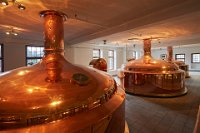 Copenhagen the Carlsberg Brewery museum copper brewing tanks