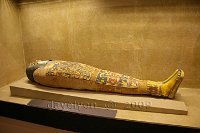 Golden mummy in the Imhotep museum Saqqara Egypt