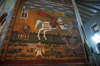 Inside Kiddus Raguel church Entoto mountain Addis Ababa Ethiopia