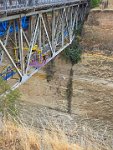 Corinth Canal seperates the  Peloponnese from the greek mainland Korinth Bridge bungee jumping 2