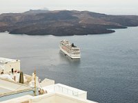 Santorini Greece cruise ship anchored