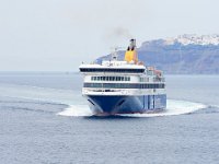 Santorini Greece the car ferry from Piraius