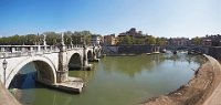 Rome Saint Angelo bridge and the Tiber