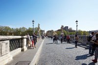 Rome Saint Angelo bridge over the Tiber