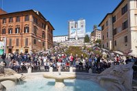 Rome The Spanish steps and Fontana della Barcaccia