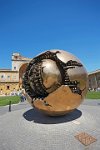 Rome The Vatican Sphere Within Sphere sculpture by Pomodoro in the Cortile della Pigna Pt