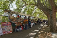 Rome street market by the Tiber