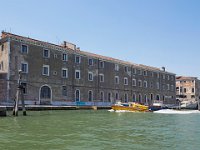 Venice ambulance boat by the hospital on Castello