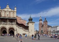Krakow Cloth Hall Church of St Wojciech and main square 2