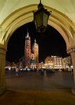 Krakow St Marys Basilika and main square night 3