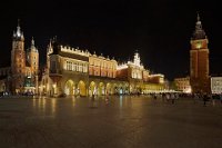 Krakow St Marys Basilika and main square night