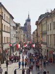 Krakow St Marys Basilika from St Florians gate