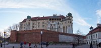 Krakow Wawel castle from Grodzka