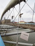 Krakow art on the Bernatek foot bridge