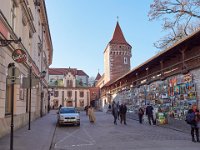 Krakow city wall by Florian gate