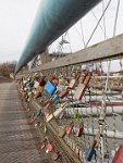 Krakow love tokens on the Bernatek foot bridge