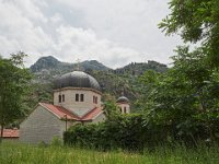 Kotor church of St Nicholas mountains  church of  our lady of Remedy or Health and city walls Montenegro