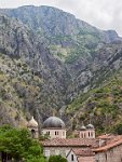 Kotor church of St Nicholas mountains and city walls Montenegro