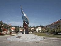 Prague-1938-1945-War-Memorial,-Klarov-Square-Land