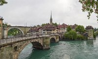 Bern The Untertorbrücke bridge over the river Aare