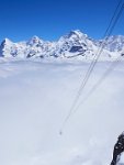 Schilthorn cable car into the cloud