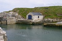 Northern Ireland Ballintoy inner harbour boat house