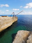 Dorset Portland Bill Red Crane stone loading quay