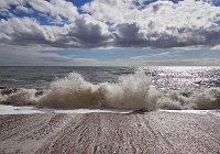 Dorset West Bay beach and waves