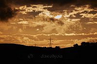 Dorset sunset with pylons