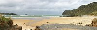 Back Strand beach Malin Donegal towards Doagh Isle and Glashedy