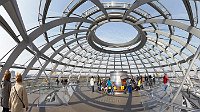 Berlin Reichstag inside the dome top platform