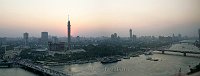 Egypt Cairo Zamalek island tv tower & Nile at sunset