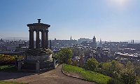 Edinburgh from the top of Calton Hill with the Stewart Monument