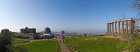 Edinburgh from the top of Calton Hill with the observatory and the acropolis