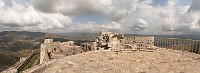 Syria Krak des Chevaliers panoramic view from the castle