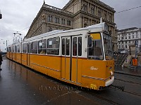 Hungary Budapest tram on the Pest side of the Danube