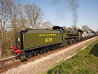 Steam train railway tender engine goods smoke
